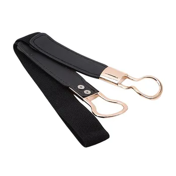 

2 colors Women Buckle Waistband Wide Elastic Stretch Waist Belt For Women Dress Fashion Stretch women belts