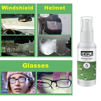 

HGKJ Car Defog Anti Fog Agent Rearview Mirror Glass Super Hydrophobic Coating Auto Windshield Glass Fogging Waterproof Cleaner