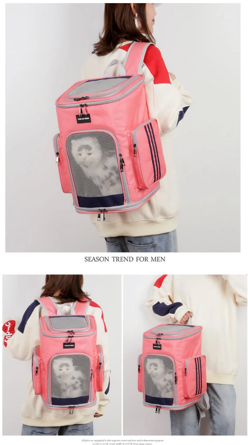 Title 31, Pet Cat Carrier Backpack Transparent Travel Car...