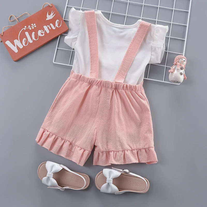 Лето 2020 комплекты одежды для девочек модный клетчатый Топ без рукавов с бантом +