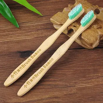 

1 Pcs Natural Bamboo Toothbrush Teeth Whitening Oral Care Eco-friendly Adult Soft Bristle Wooden Handle Toothbrush