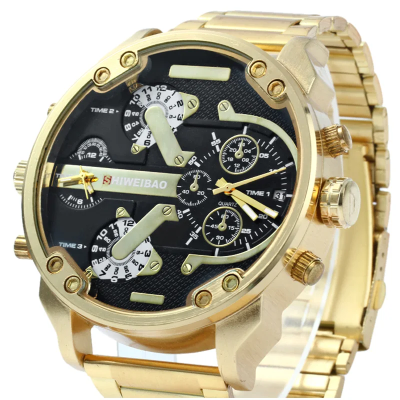 dz gold stainless steel band mens watches luxury brand quartz watch for men military relogio masculino (4)