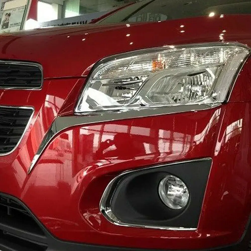 Для Chevrolet Модель Holden Trax хромированные передние фары Крышка для бровей Автомобильные модификации автомобильные аксессуары Высокое качество