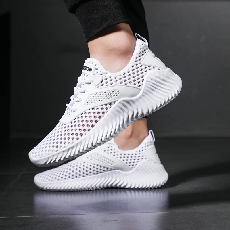 

couple sneakers large size 36-47 men women ultralight classic running shoes hollow breathable air casual footwear 2019