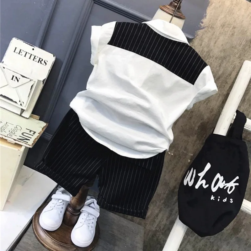 

2019 BOY'S Summer New Style Short Sleeve Set Kindergarten Dancing Dress CHILDREN'S DAY CHILDREN'S Costume Formal Dress Two-Piece
