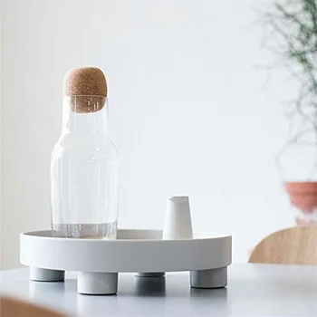 

Multifunctional Non-Slip Storage Tray Fruit Tray Storage Tray Cup with Perfume Sundries Desktop Decoration Round Tray