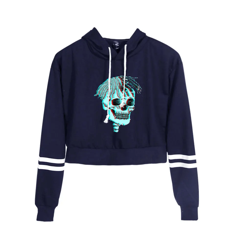 Модный принт sudadera xxtentacion толстовки с капюшоном женские укороченный топ рубашка пуловер Толстовка Revenge Harajuku одежда
