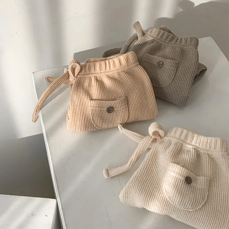 

2020 Новый светильник Цвет детская одежда; Прямая поставка; Оптовая продажа; Сезон осень-зима детская одежда с карманами; Вязаные хлопковые брюки для девочек