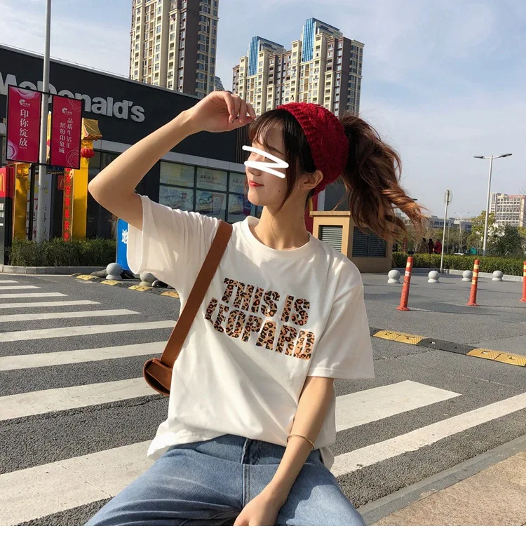 Boyfriend футболка с буквенным принтом Летняя женская Harajuku ретро летняя крутая Повседневная футболка с коротким рукавом топы