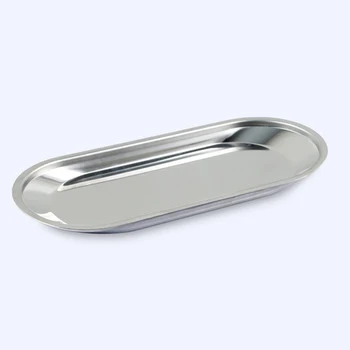 

Snack Oval Hotel Home Decoration Jewelry Display Bar Restaurant Fruits Stainless Steel Towel Storage Tray