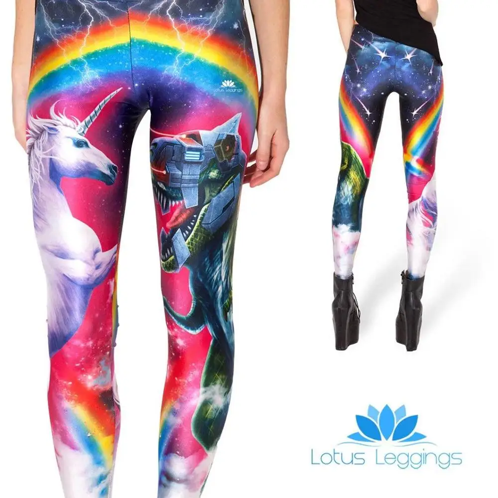 

Colorful Unicorn And Rainbow Pattern Sporting Workout Women Push Up Leggings Elastic Force Polyester Leggings Gifts For Ladies