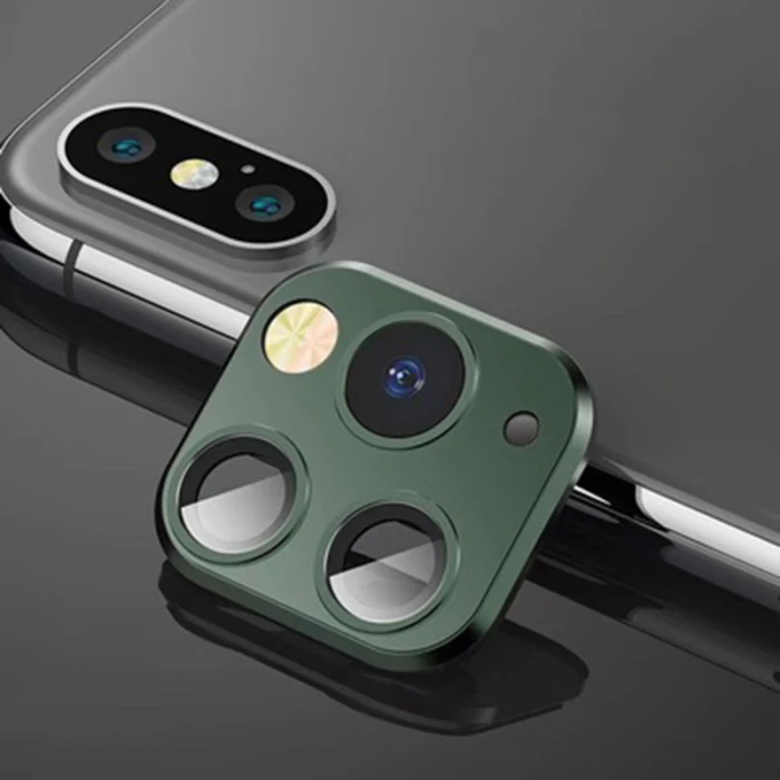 Металлический алюминиевый чехол для объектива камеры рассеиватель наклейка кольцо наклейка крышка для iPhone XR/XS поддельная наклейка для камеры для iPhone 11Pro Max