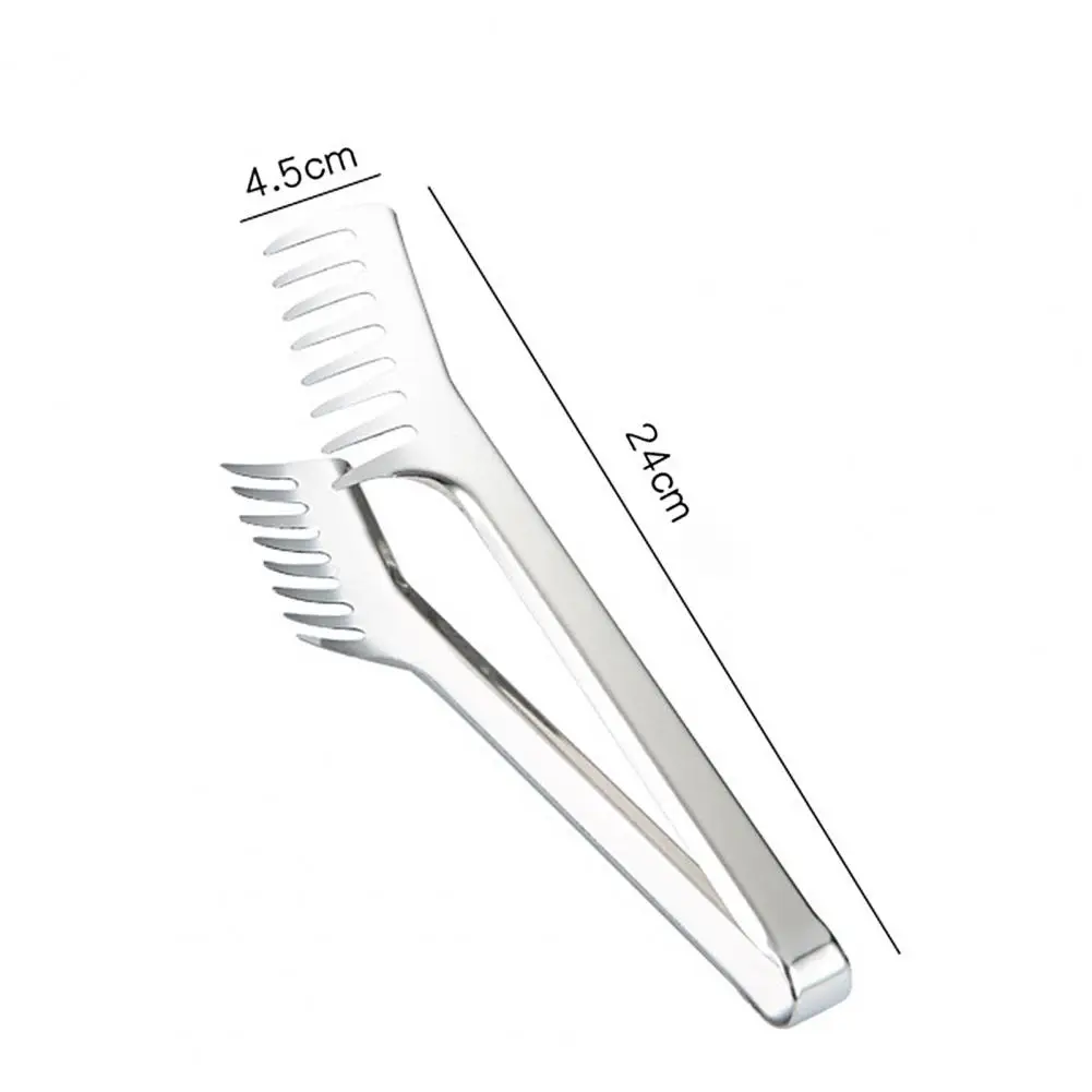 Comb-shaped Food Tongs Multifunctional BBQ Salad Spaghetti Clip Kitchen Tool