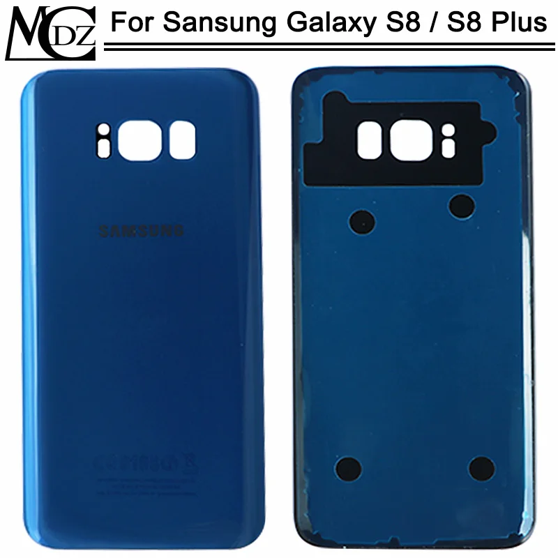 New S8 Battery Cover For Samsung Galaxy S8 G950 / S8 Plus S8+ G955 Back Cover Rear Back Glass Door Panel Housing Case