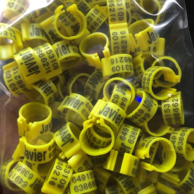 Amazon.com: 50pcs Custom Rings for 8mm Plastic Pigeon (8, Yellow) : Office  Products