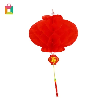 

10 Pieces Red Plastic Paper Lantern Red Hanging Lanterns For Chinese Spring Festival Wedding Festive Decoration Cozy