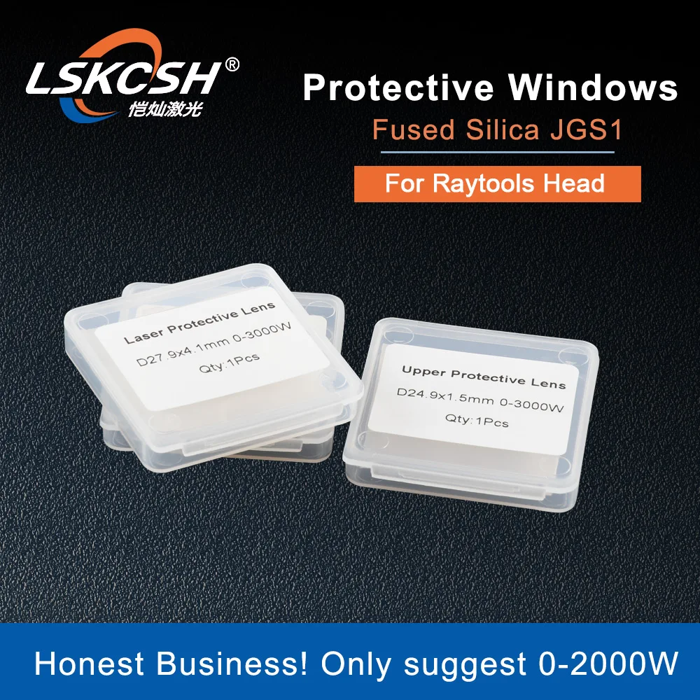 LSKCSH Raytools Защитный Объектив/стекло 27,9*4,1 мм QBH верхняя Защита объектива 24,9*1,5 мм 1064nm 3000 Вт для Raytools BT240S запчасти