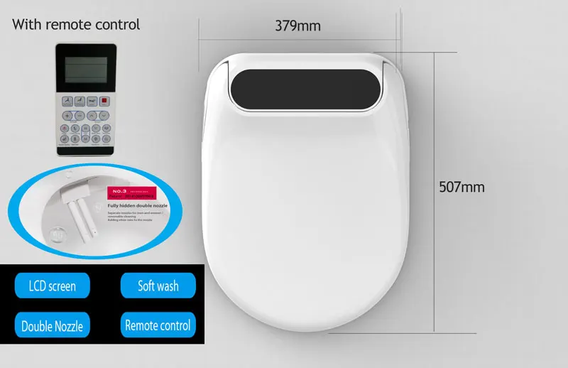 Ecofresh, умное сиденье для унитаза, u-образное электрическое биде, сантехника для ванной, УФ антибактериальное автоматическое мытье, подогрев унитаза