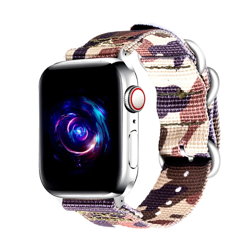 4 Нейлоновые ремни для Apple Watch 4 44 мм 42 мм ремешок 38 мм ремешки для Apple Watch Band 40 мм браслет для iWatch Series 5 4 3 2 1 - Цвет ремешка: 4