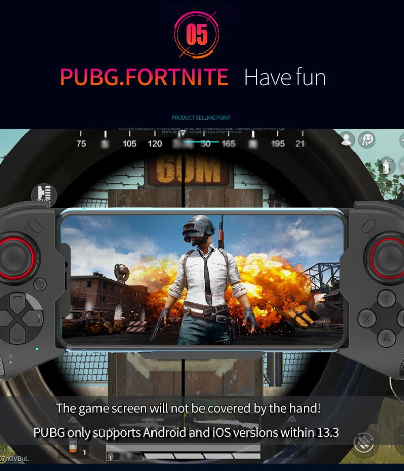 Mocute Wireless Bluetooth-compatible Pubg Mobile Gamepad Joystick Mocute 060 Game Controller for Android iOS