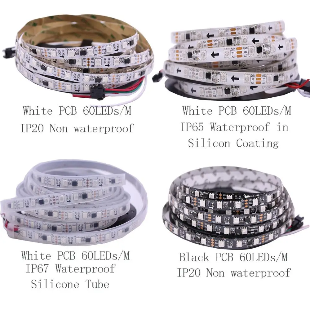 Светодиодный банд 12 в пост. Тока 5 м WS2811 Rgb 5050 светодиодный банд|addressable led|address
