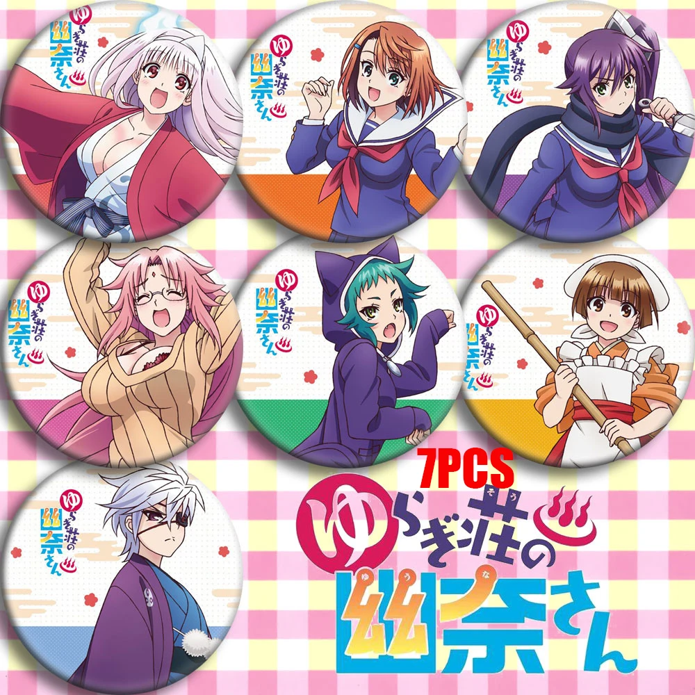 Anime Yuuna and the Haunted Hot Springs Yuragi-sou no Yuuna-san Cosplay Bedge Collect Badge For Bags Hats Button Brooch Pin Gift |