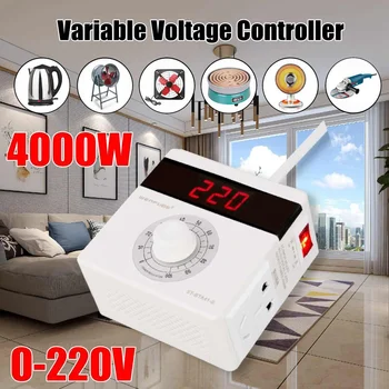 

AC 220V 4000W Variable Voltage Regulator Temperature Controller Motor FAN Speed Electric Heating Tube Thermostat Speed Switch