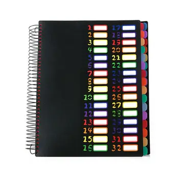 

Rainbow Color 32 Pages Classification File Folder Storage Document Bag Portfolio Office Supplies
