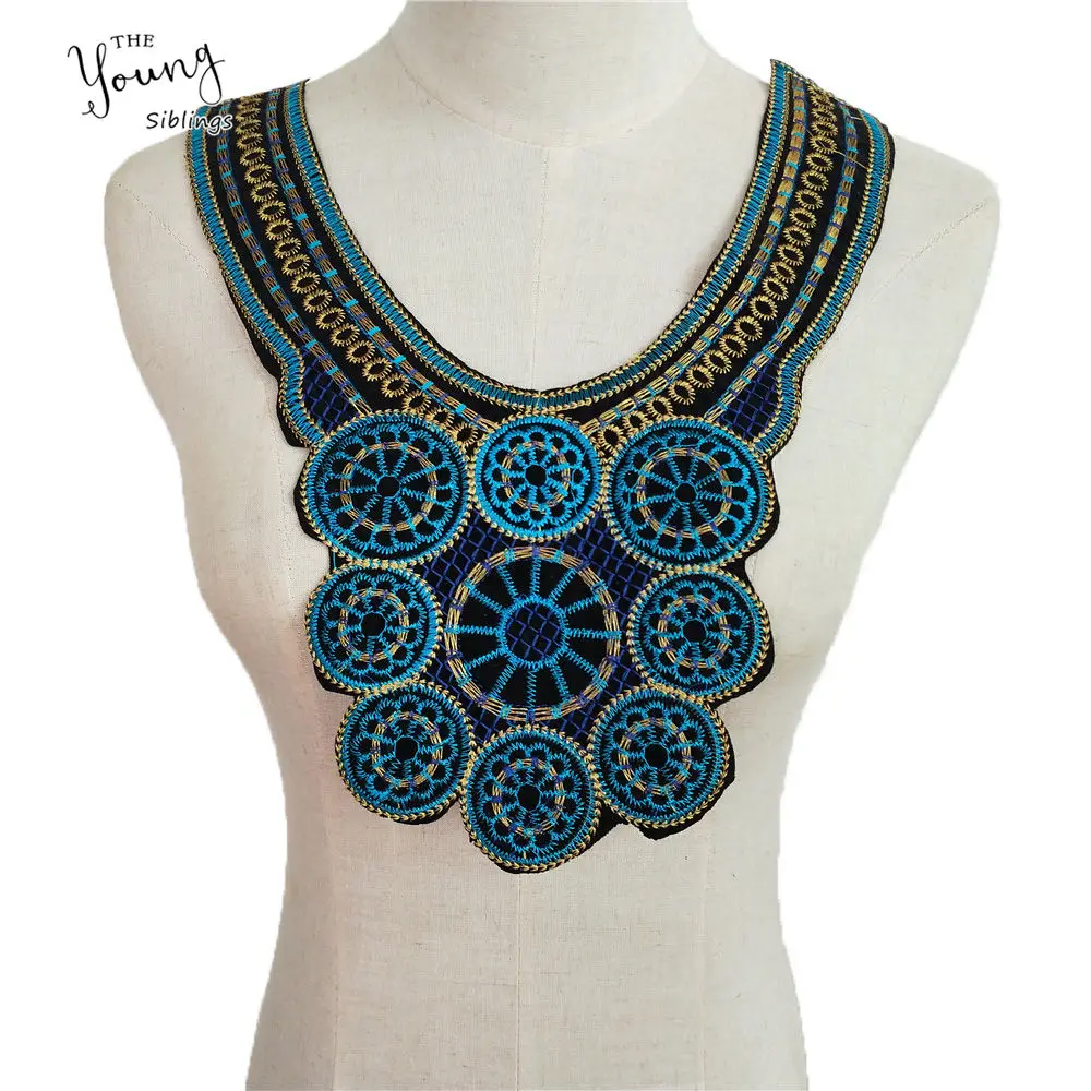 1PCS Fashion Ethnic style Lace Neckline Dress Decoration Embroidery Sewing Craft Collar DIY Colthing Accessory Scrapbooking | Дом и сад