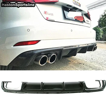 

A3 RS3 S-Line Hatchback Carbon Fiber Rear Bumper Lip Diffuser For Audi A3 RS3 Sline 2017~2019 (Not Fit S3)