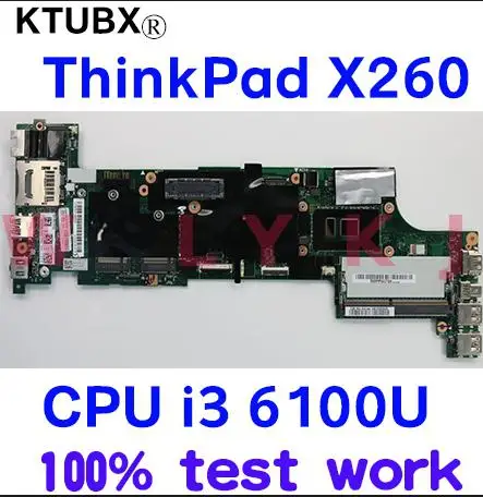 FRU 00UP189 01EN192 01HX026 для Lenovo ThinkPad X260 материнская плата BX260 NM-A531 CPU i5 6200U 100%