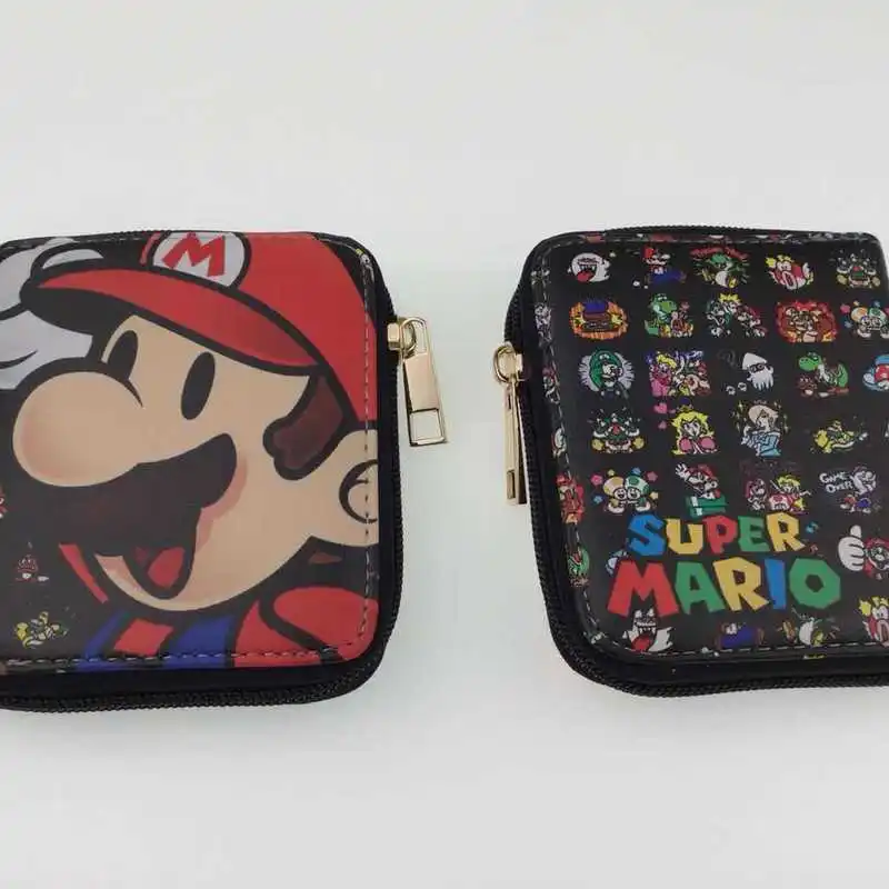 Super Mario Bro модные аниме PU кошелек из мягкой кожи клатч, сумочка для денег на молнии, кошельки с Отделом для монет Повседневное кошельки кард-мальчиков и девочек, для детей