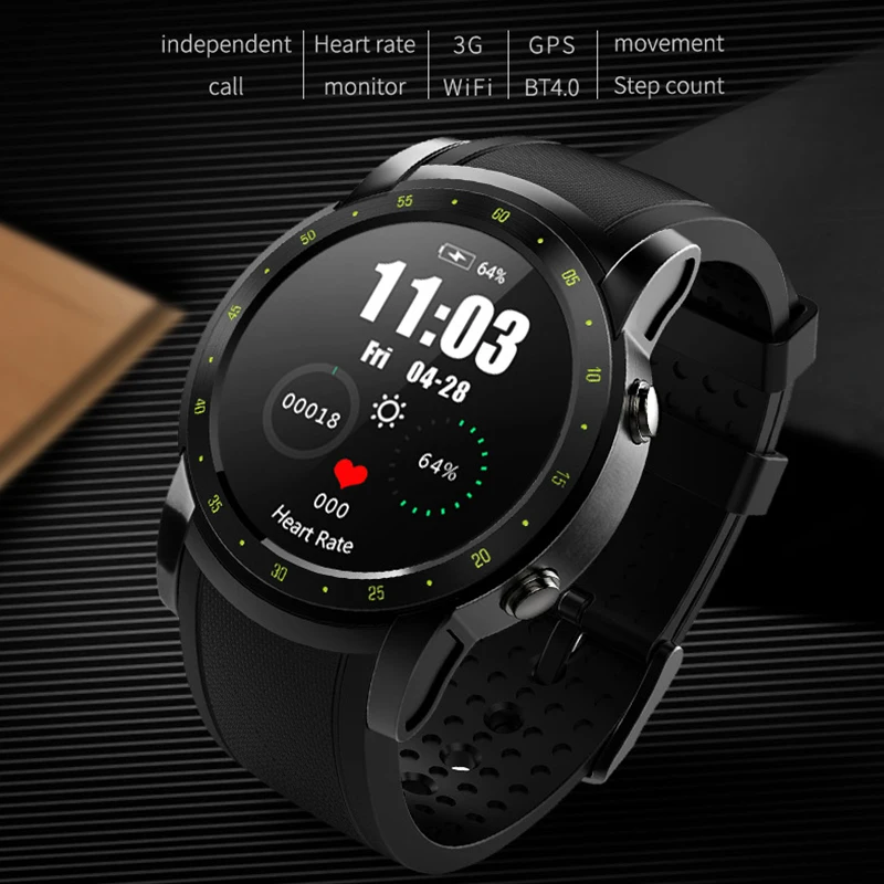 Умные часы HW1, водонепроницаемые, пульсометр, шагомер, BT 4,0, 3G, Wi-Fi, gps, SIM, для iPhone, умные часы, мужские, беспроводные устройства