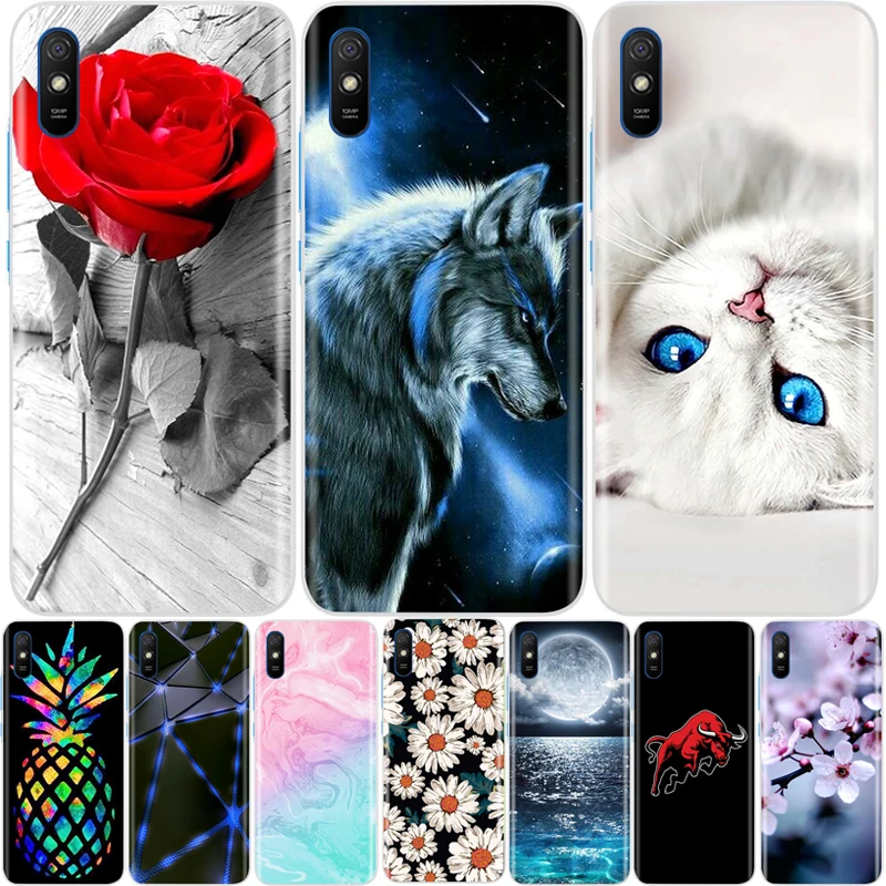 Для Xiaomi Redmi 9A 9C 9 7 7A 8 8A 4X Чехол Мягкий силиконовый чехол для телефона Note T 9S Pro