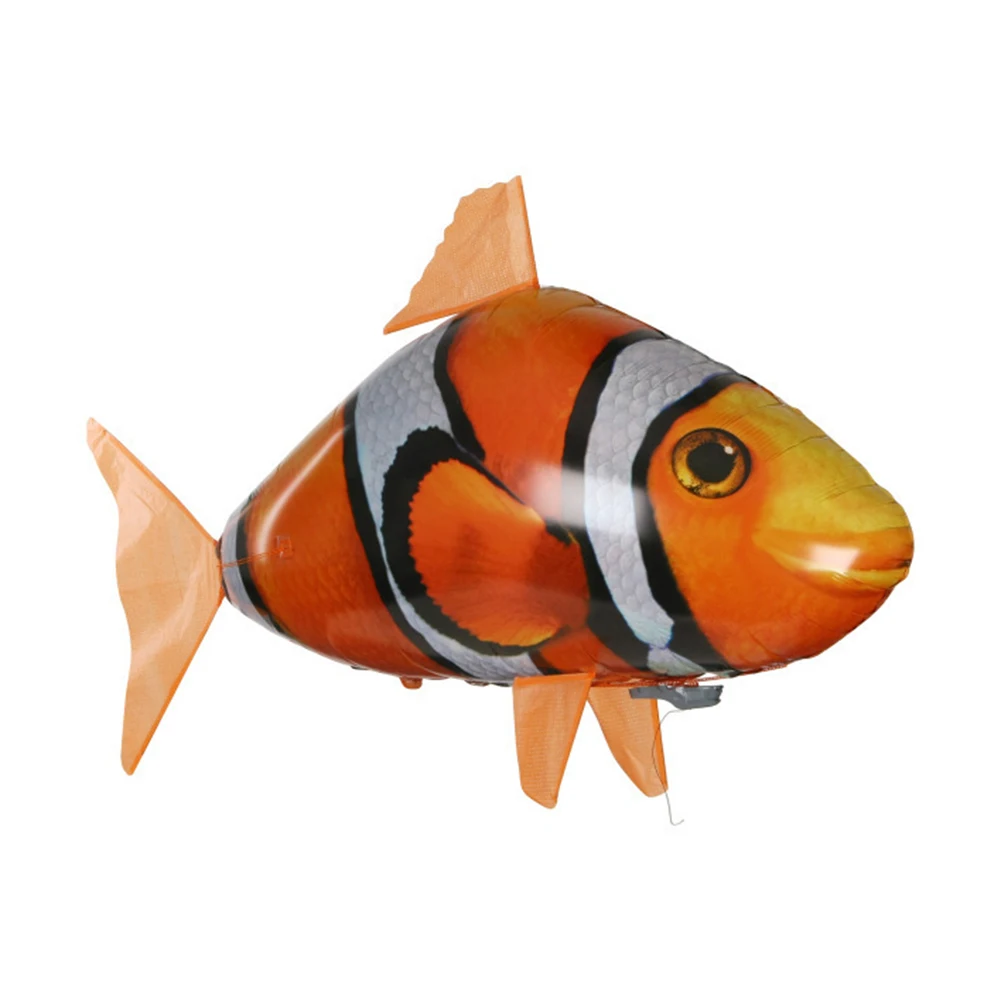 Remote Control Flying Fish Shark Clownfish Electric Air Inflatable Flying Fish Remote Control Toy Gifts for Kids