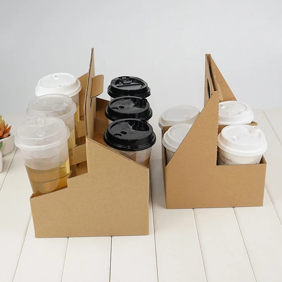 2 Vassoi Porta-tazze Da Caffè, Porta-tazze Da Asporto, Porta-tè Al - Foto 4