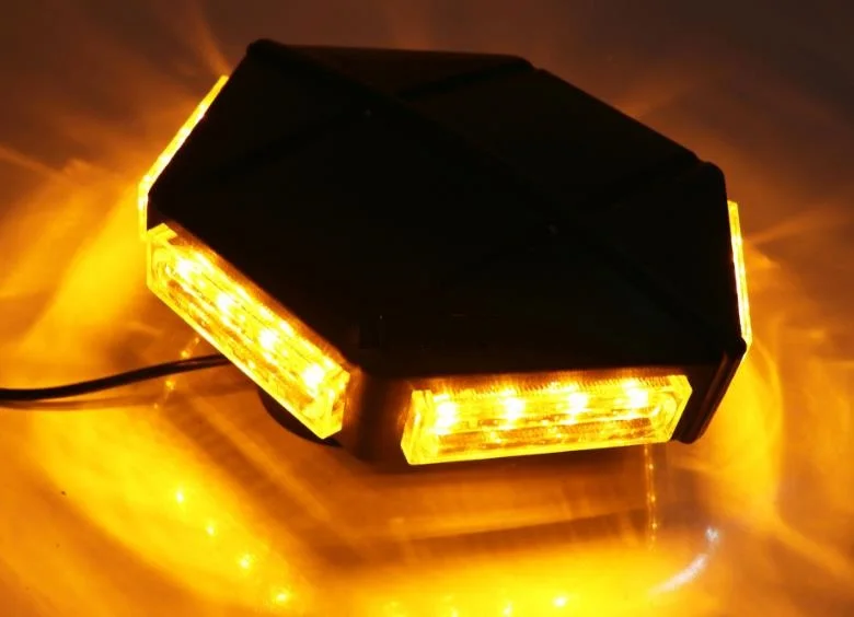 Free Shipping amber yellow recovery flash strobe beacon roof magnetic mount car vehicle flash strobe warning beacon mini bar