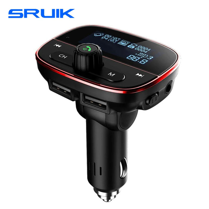 Автомобильный MP3 плеер передатчик 1 77 дюймов ЖК дисплей Bluetooth fm Hands Free вольтметр