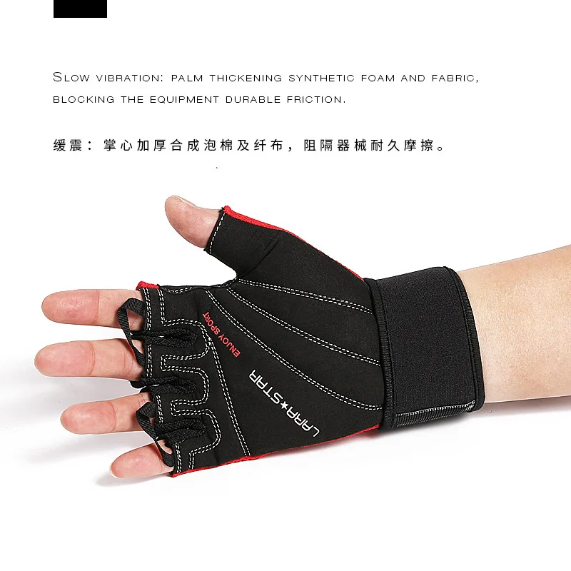 

Fitness Gloves Sports Half Finger Apparatus up Training Equipment Anti-slip Pull-Horizontal Bar Bracer Men And Women Thin