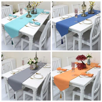 

Table Runner Elegant for Dinner table luxury yarn dyed jacquard lines for Mother's day wedding decoration
