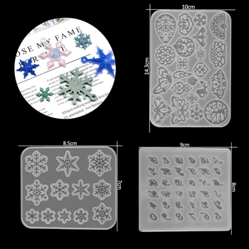 

12Pcs Butterfly Snowflake Silicone Casting Epoxy Molds Sets UV Epoxy Resin Molds For DIY Jewelry Making Findings Supplies Kits