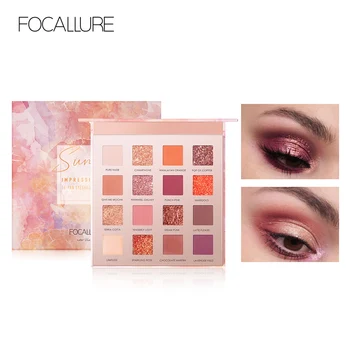 

FOCALLUR desert rose Eye Shadow 16 Color Palette Make up Palette Matte Shimmer Pigmented Eyeshadow Palette