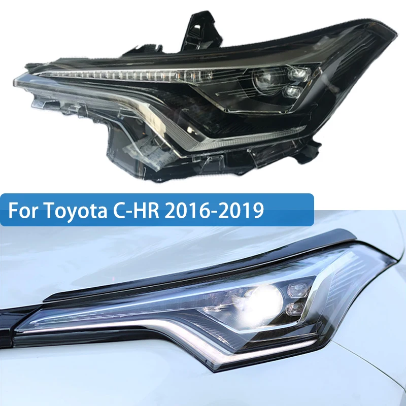 

LED Headlight Assembly For Toyota C-HR CHR 2016 2017 2018 2019 LED DRL Dynamic Turn Signal Light Head Lamp with Lens Car Styling