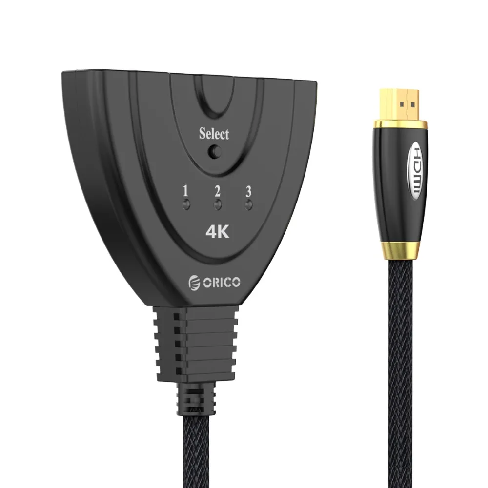 ORICO 3 порта Переходник HDMI разветвитель Кабель 4K60Hz 30Hz HDMI2.0 1,4 коммутатор 3 в 1 выход порт HDMI кабель для ноутбука Xbox TV PS3 PS4