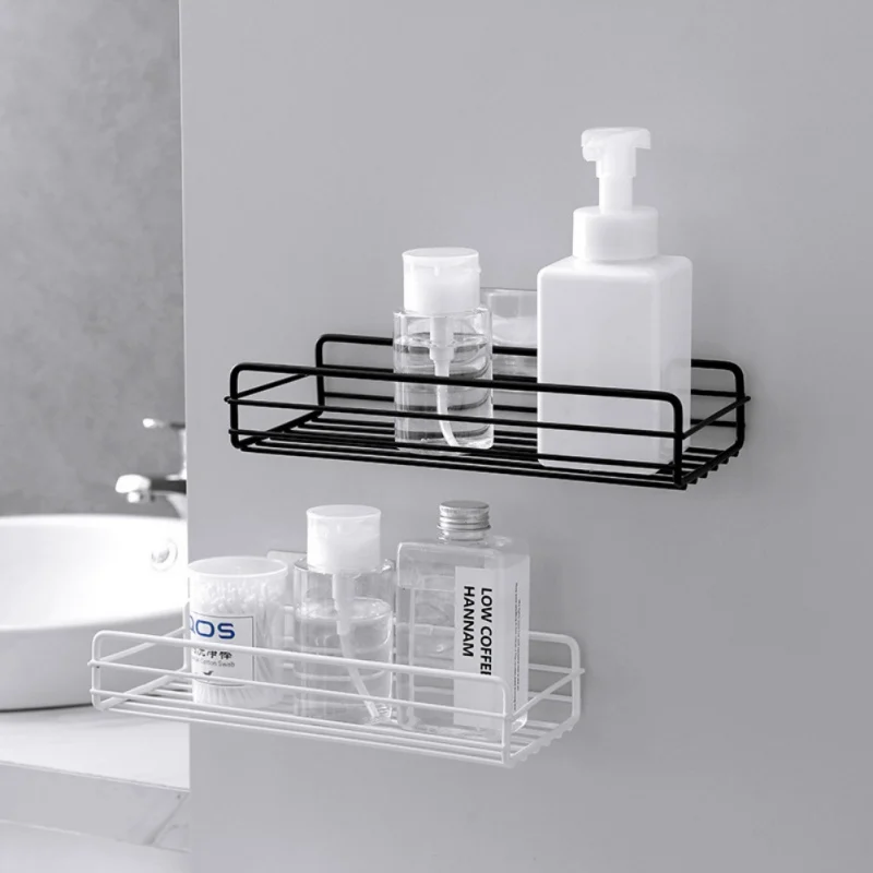 

Bathroom Accessories Punch Free Shower Bathroom Shelf Bathroom Fixtures Wrought Iron Storage Rack Kitchen Wall Shelf