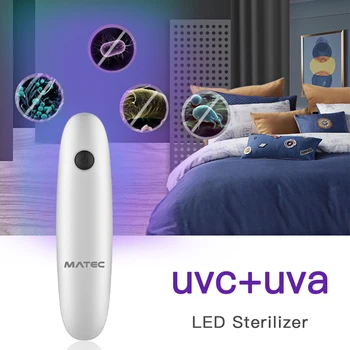 

Portable LED UV Disinfection Lamp Portable USB Charging UVC Sterilizer Light Tube Disinfectant LED Light in Car for Home Office