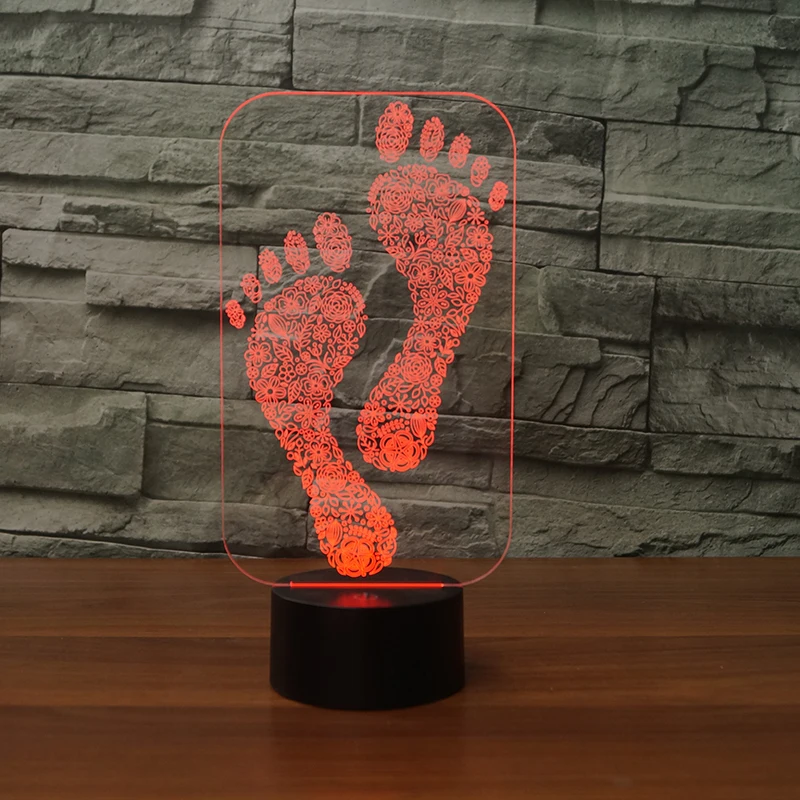 Отпечаток 3D визуальная лампа цвета Изменение оптической иллюзии сенсорный стол светодиодный ночник большие подарки для детей украшение дома
