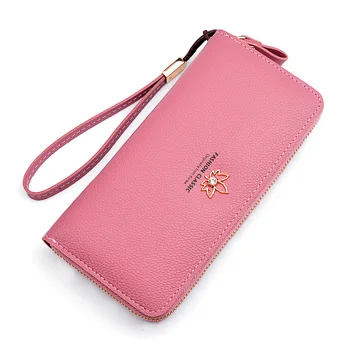 

New Fashion Long Purses Women's Litchi Pattern Large Capacity Wallet Multifunction Zipper Purse Money Bag Female Wallet