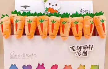 

carrot rabbit Brooch gel pen cute cartoon school student gel ink pen office stationery black writing pen promotion pen 45pc/lot
