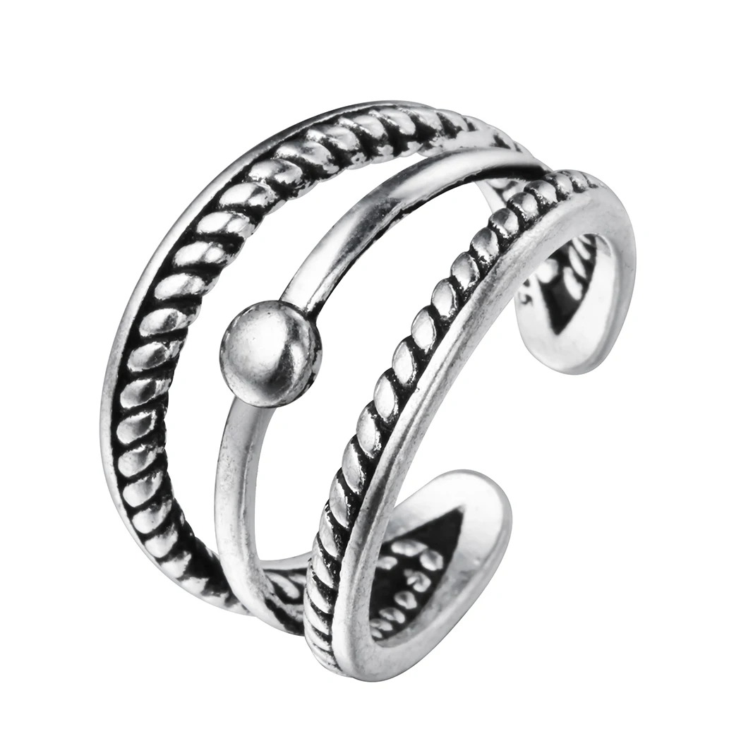 Kinitial кольца «Ловец снов» для женщин Девушка фаланговые ювелирные украшения подарок подвеска с перьями висячие кольца регулируемые пальцы рук и ног кольца anillos - Цвет основного камня: TH-SR366